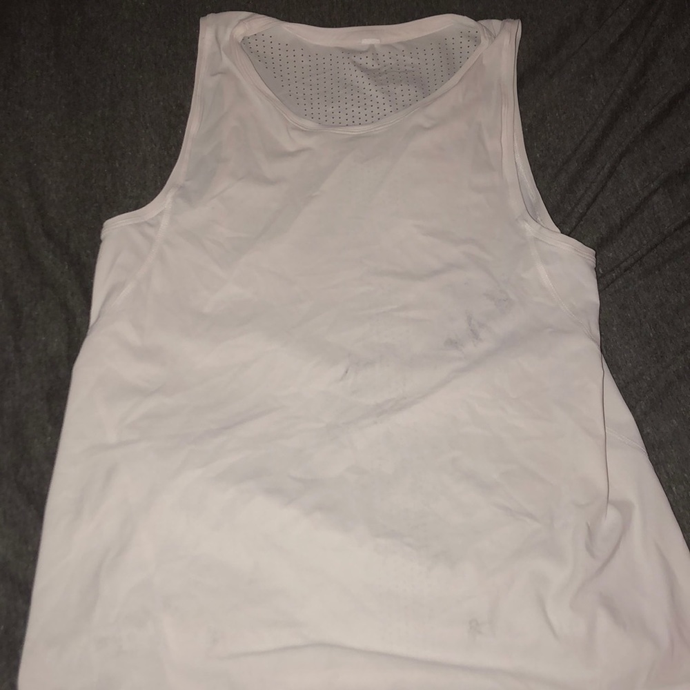 Lululemon White Muscle Tee